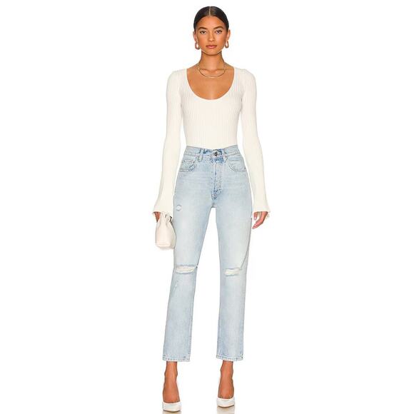 Anine Bing Sonya Jeans Classic Blue Size 23 - Picture 8 of 14